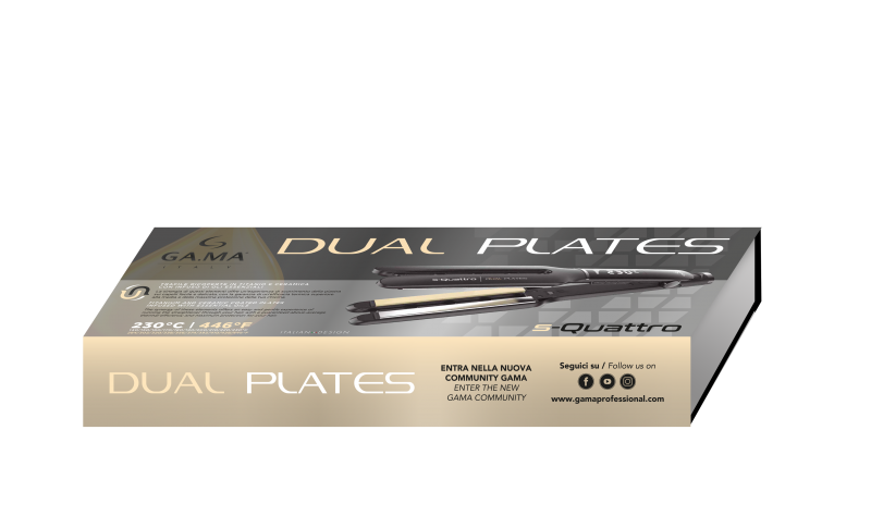 Մազերի ձևավորման ունելիք(շիպցի) Gama GA.MA S-QUATTRO DUAL PLATES - Image 5